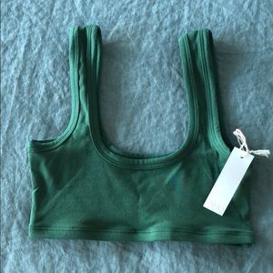 ARQ wide strap bra - fern